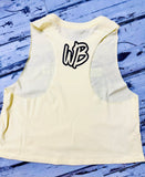 WHISKEY BIZ - block yellow crop tank