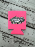 WB Racing Checkered Flag - can holder